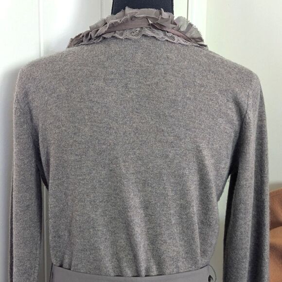 Peck & Peck Cashmere Wool Cardigan S Whimsigoth Witchy Old Money Countryside - Picture 6 of 8